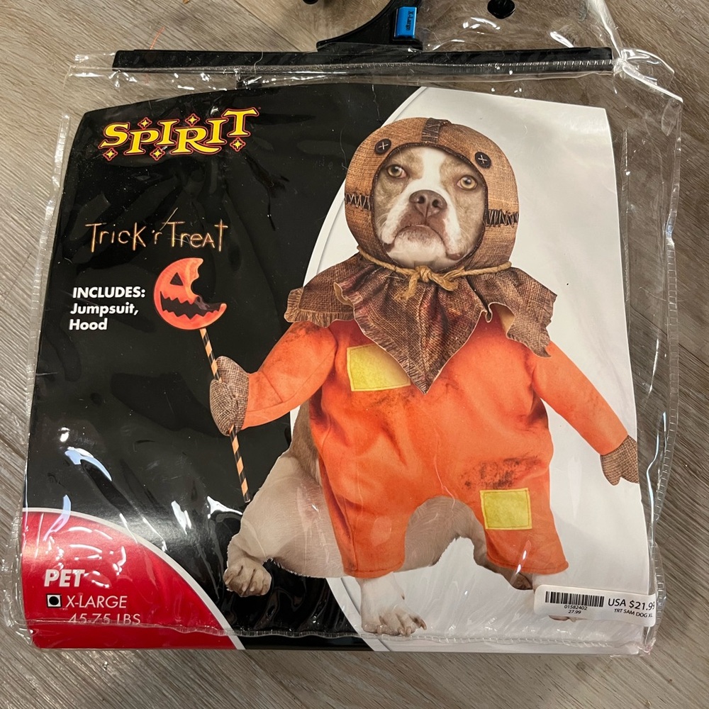 Spirit Halloween Pet Costume - Orange and Brown